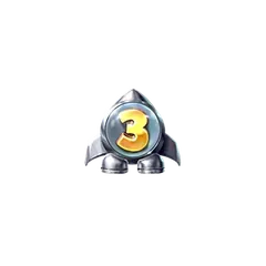 Pirots 4 upgradesymbool (+3 niveaus) in de Lost in Space-wereld