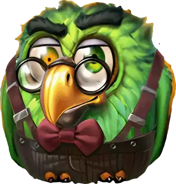 Pirots 5 personage Aaron groene vogel