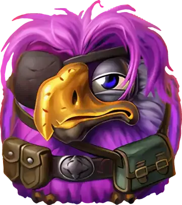 Pirots 5 personage Hank paarse vogel