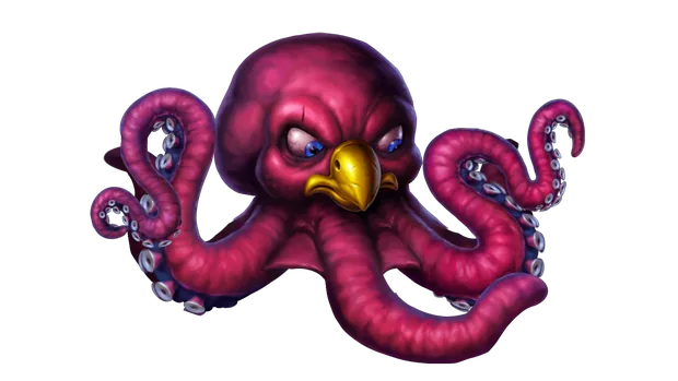 De Kraken, het zeemonster dat boven het speelveld van Pirots 5 hangt
